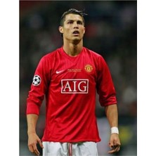 Manchester/united 2008 Moskova Ronaldo Uzun Kol Yetişkin Forma