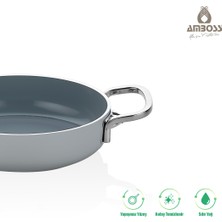 Sera Nova Yanmaz Yapışmaz Seramik Sahan 20 cm – Gri
