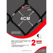 Kedi Balkon Güvenlik Filesi 2x8 mt 2mm Ip Kalınlığı 4x4 Göz Aralığı (Beyaz Veya Siyah)