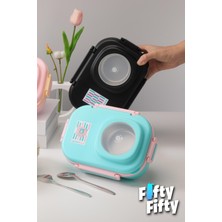 Uzspace 600 ml Çorba Kaseli-Çelik Kaşık Çatallı Paslanmaz Çelik Bento Lunch Box Yeni Nesil Sefer TASI-FFLBOX8021600