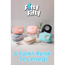 Uzspace 600 ml Çorba Kaseli-Çelik Kaşık Çatallı Paslanmaz Çelik Bento Lunch Box Yeni Nesil Sefer TASI-FFLBOX8021600
