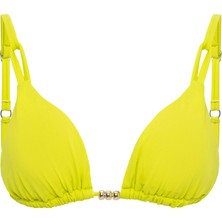 Aquaviva Kadın Neon Yeşil Izabella Gold Aksesuarlı Üçgen Bikini Takımı