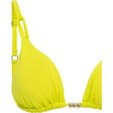 Aquaviva Kadın Neon Yeşil Izabella Gold Aksesuarlı Üçgen Bikini Takımı