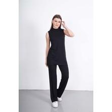 Kolsuz Tunik & Pantolon Takım-Siyah
