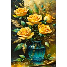 Aden Dekoratif Sarı Çiçekler Kanvas Tablo