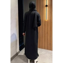 Yarım Fermuarlı Tesettür Elbise P-00013106
