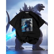 Osuran Godzilla Baskılı Oversize T-Shirt