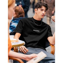 Erkek Oversize Yazılı Baskılı Kısa Kollu Oversize Pinterest Tshirt