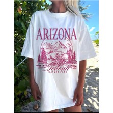 Arizona Baskılı Kadın Oversize T-Shirt