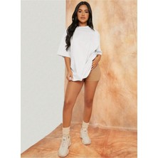 Unisex Düz Basic Oversize T-Shirt