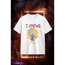 Unisex Oversize - I Chews You Baskılı T-Shirt