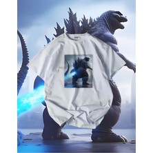 Osuran Godzilla Baskılı Oversize T-Shirt