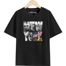 Çizgi Film Karakteri Baskılı Oversize Tişört