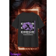 Unisex Oversize - Human Error Baskılı T-Shirt