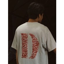 Sevgiliye Harfli Öpücük Kiss Design Baskılı Oversize Unisex T-Shirt