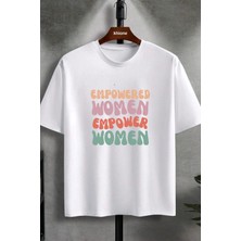 Unisex Empowered Women Baskılı %100 Pamuk T-Shirt