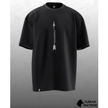 Atsız Şiiri Ok Tasarımlı Oversıze Unısex T-Shırt