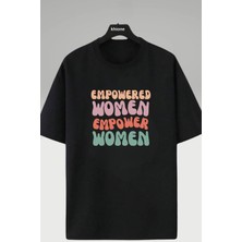 Unisex Empowered Women Baskılı %100 Pamuk T-Shirt