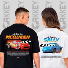 Arabalar Mcqueen&sally Baskılı Çift T-Shirt