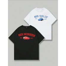 Shoprise Arabalar Baskılı Çift T-Shirtü