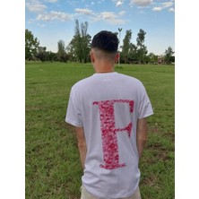 Sevgiliye Harfli Öpücük Kiss Design Baskılı Oversize Unisex T-Shirt