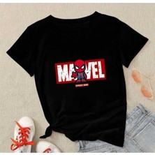 Marvel Baskılı Oversize Unisex Rahat Kalıp Tshirt