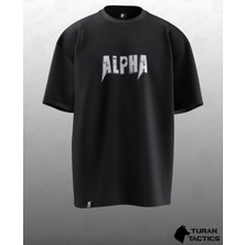 Alpha Tasarımlı Oversıze Unısex T-Shırt