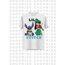 Lilo ve Stitch Baskılı Oversize T-Shirt