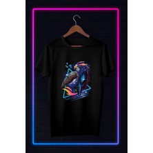 Siyah -Unisex -Interestıng Bırd-Illustrasyon Çizim-