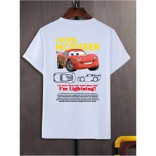 Kadın Erkek Unisex Sally & Mcqueen Cars Sevgili Çift Kombini Oversize Renkli Tshirt 2'li Takım
