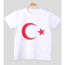 Unısex 23 Nisan 29 Ekim 10 Kasım 19 Mayıs Gösteri Kostüm Atatürk Baskılı Kırmızı Kısa Kol T-Shırt