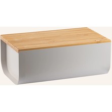 Mattına Ekmek Kutusu, Bambu Kapaklı, 34X21X14 cm