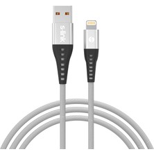 S-link SL-STM55L 3A Fast Şarj Lightning Silver Data + Sarj Kablosu