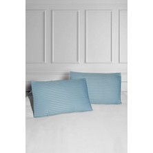 Merya Pamuk Saten Yastık Klıfı 50X70 Turkuaz