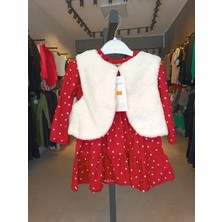 Bsr Kids Peluş Yelekli Elbise