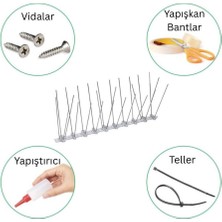 Demonte Paslanmaz Kuş Kondurmaz Tel 3 M 6 Adet