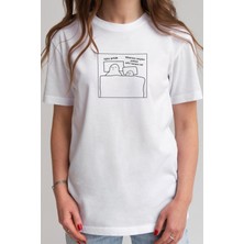 Uyu Artık Komik Söz Baskılı Unisex Beyaz Hediyelik T-Shirt