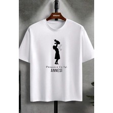 Unisex Tasarım Dünyanın En Iyi Annesi Baskılı %100 Pamuk T-Shirt