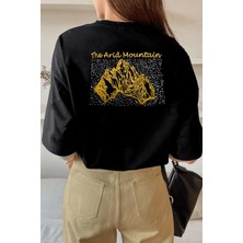 Unisex Rahat Kesim Mountain Oversize T-Shirt