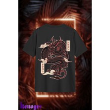 Unisex Oversize - Dragon Baskılı T-Shirt