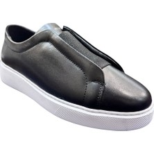 Erkek Deri Sneaker Ayakkabı Siyah