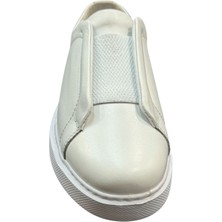 Erkek Deri Sneaker Ayakkabı Beyaz