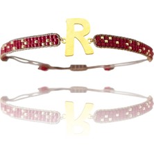 Tabitela Altın Bileklik Model 5 Harf R   G5B649 0.5 gr