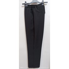 Büyük Beden Yüksek Bel Iki Cepli Yanlar Yarım Lastik Fermuar Kapamalı Salta Kumaş Pantolon