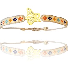 Tabitela Altın Bileklik Model 3 Harf R   G3B361 0.5 gr