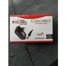 Hightek 12 Volt 5 Amper Adaptör - 12V 5A Priz Tipi Adaptör LED Kamera Çeşitli Cihazlar 5,5*2,5 Jack