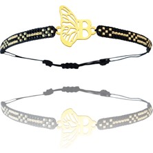 Tabitela Altın Bileklik Model 7 Harf B   G7B354 0.5 gr