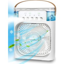 Blic BWFN10 Beyaz Buzlu Vantilatör Mini Fan 5 Spreyli Su Püskürtmeli 600 ml Buhar Makinesi Nemlendirici Mini Klima