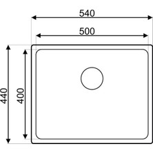 Asil 40 x 50 Tam Kare Mermer Altı Eviye