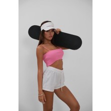Ince Askılı Crop Top